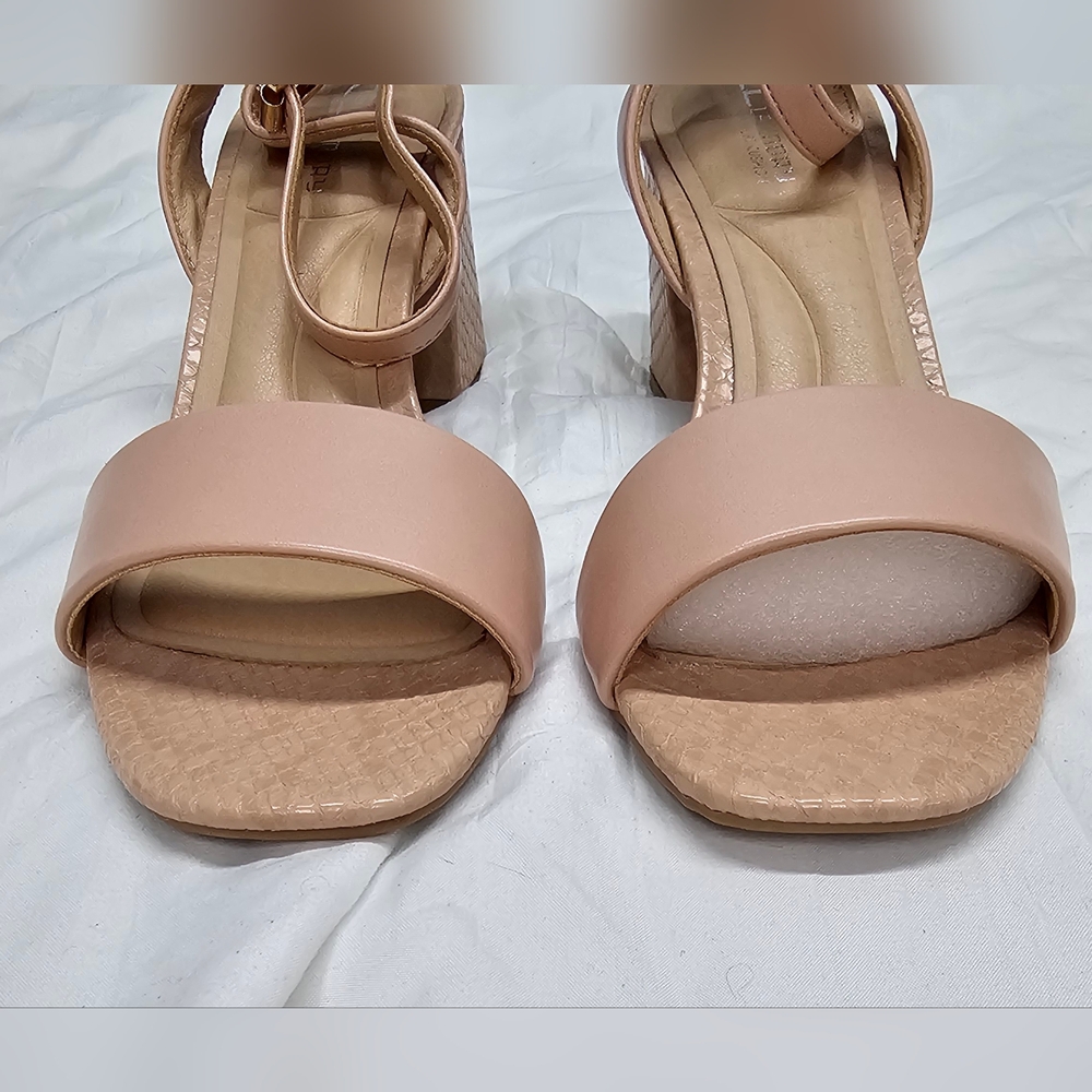 CL by LAUNDRY Elegant Blush Block Heel Sandals Size 10 NEW - Picture 6 of 11